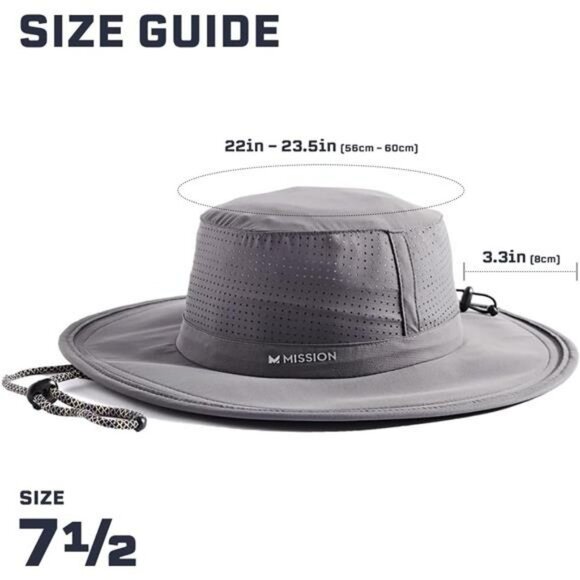 Cooling Boonie Hat UPF 50 Sun Hat Unisex Fishing Hiking Beach Outdoor Cap - Picture 6 of 7